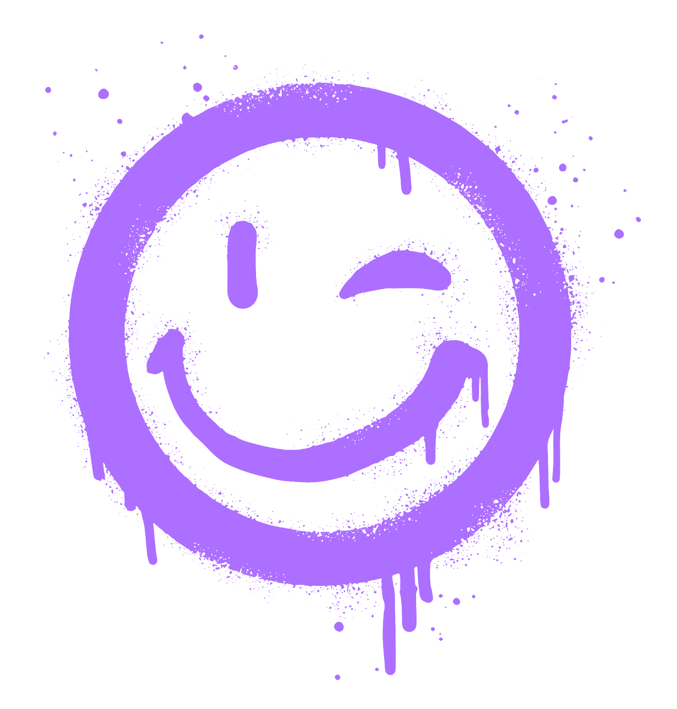 Winking face graphic